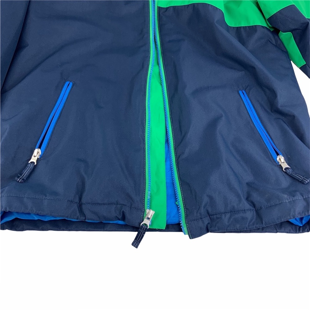 Lands End Zip Front Color Block Jacket Hooded - image 6